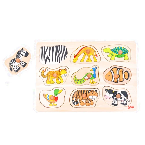 Goki Plug What Belongs to Whom? Puzzle (9 Piece)