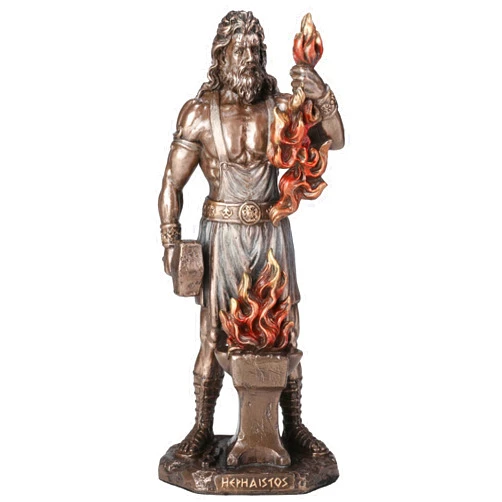 Veronese Design 6 1/4 Inches Hephaestus Greek God of Smithing Cold Cast Resin Bronze Finish Collectible Figurine Home Decor Sculpture