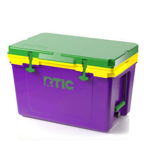 RTIC Ultra-Light 32 Quart Hard Cooler Insulated Portable Ice Chest Box for Drink, Beverage, Beach, Camping, Picnic, Fishing, Boat, Barbecue, 30% Lighter Than Rotomolded Coolers, Mardi Gras
