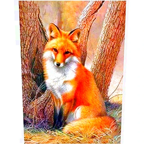 TSRHKS DIY Paint by Numbers for Adults Kids Paint by Numbers DIY Painting Acrylic Paint by Numbers Painting Kit Fox in The Autumn Grass 4050Framed
