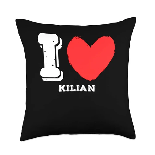 Expressing Love For Him Custom Name I Love Kilian Bold Statement Name Throw Pillow
