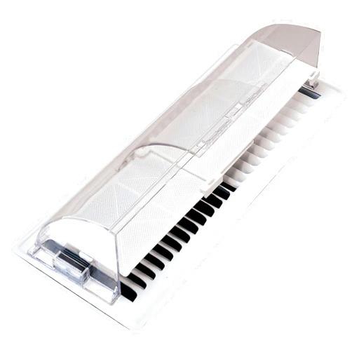 Deflecto Heat and Air Deflector with Dust Filter, Clear Plastic, 2-3/4” Tall, Width Adjustable 10” to 14” (52)