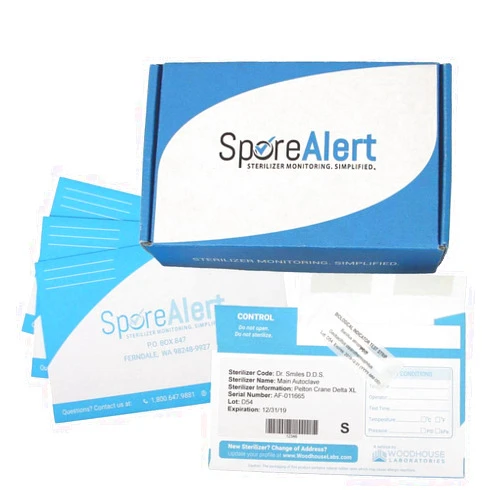 SporeAlert Spore Testing Service - 12 Mail in Spore Strips for Autoclave - Dental or Tattoo