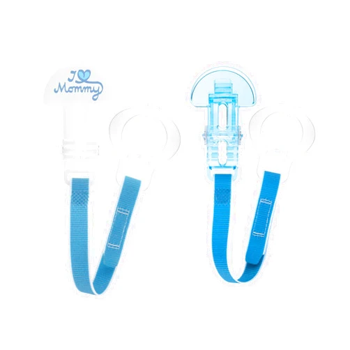 MAM 2 Clips for Pacifiers With Fasteners and Flexible Rings for Boys, Designs May Vary