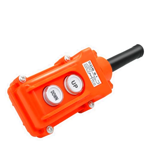 mxuteuk Rain Proof Up-Down Switch Control Station, Crane Pendant Hoist Push Button Switch Momentary COB61-UP-DOWN