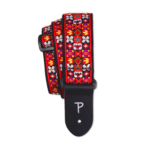 P Perri's Leathers Ltd. Perri’s Leathers Ltd. - Guitar Strap - Jacquard - Adjustable - For Acoustic/Bass/Electric Guitars - Made in Canada
