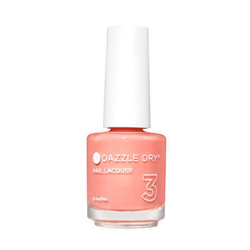 Dazzle Dry Nail Lacquer (Step 3) - Sunset Glow - A semi-sheer peach with a subtle orange/gold shimmer. Semi-sheer shimmer. (0.5 fl oz)