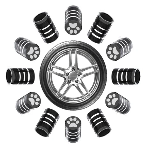 BFXM 12Pcs Car Tire Valve Stem Caps, Tire Air Cap for Car, Universal Stem Covers, Plastic Liner Corrosion Resistant Car Wheel Tires Pressure Cap for Cars Motorcycles Suvs Trucks