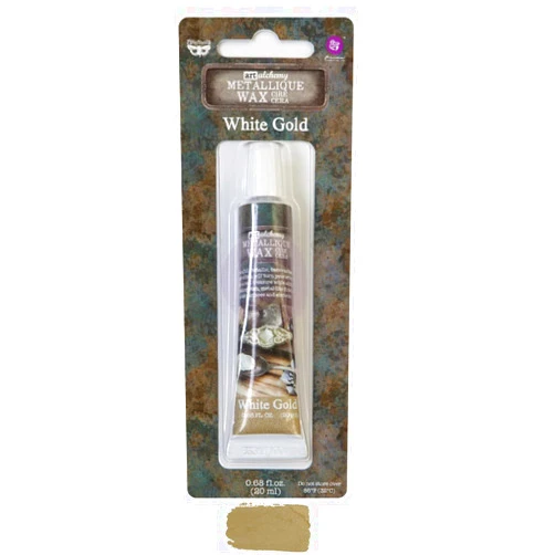 PRIMA MARKETING INC Prima Marketing White Gold Finnabair Art Alchemy Metallique Wax .68 Fluid Ounce