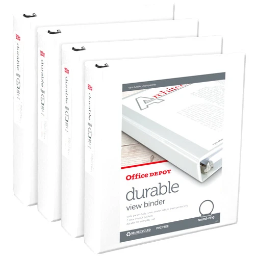 Office Depot® Brand Durable View 3-Ring Binder, 1 1/2