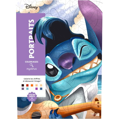 French Edition by Christophe-Alexis Perez (Illustrator) Coloriages mystères Disney - Portraits (trompe l'oeil)