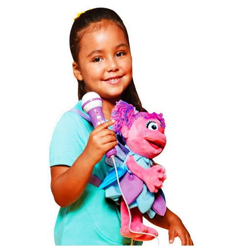 Singing Machine Karaoke Plush Sesame Street Toys (Abby Caddaby Plush Toy) - Adjustable Carrying Straps - Sing-Along Built-in Real Working Microphone & Speaker with Record & Playback Function