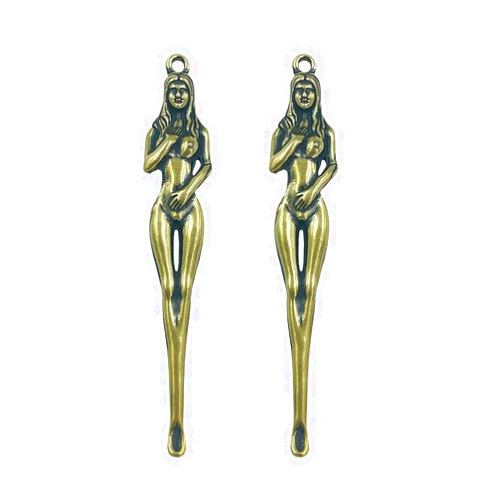 LOPURO Mini Spoon, 2Pcs Tiny Spoons Mini Shovel Spoon Vintage Scoops Pendant Necklace Charms for Women