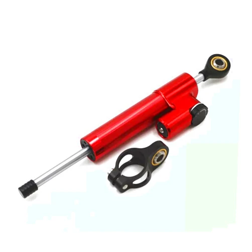 MetaMoov Electric Scooter Steering Damper, Steering Stabilizer for MetaMoov/ZonDoo ZO01 Series, Mounting Bracket Kit - Red Damper