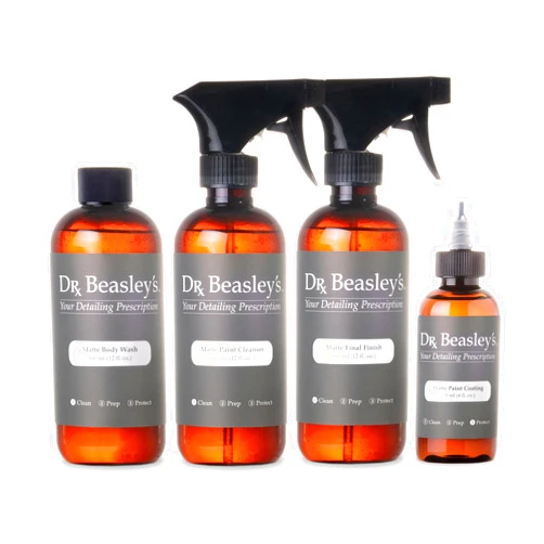Dr. Beasley's Matte Paint Prescription Detailing Kit, Designed for Matte Cars and Motorcycles, 100% VOC Free, 2 Years of Protection, 4 Piece Set