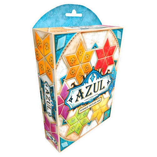 Azul Summer Pavilion Mini Board Game - Portable Travel Edition! Tile-Placement Strategy Game, Fun Family Game for Kids & Adults, Ages 8+, 2-4 Players, 30-45 Min Playtime, Made by Plan B Games