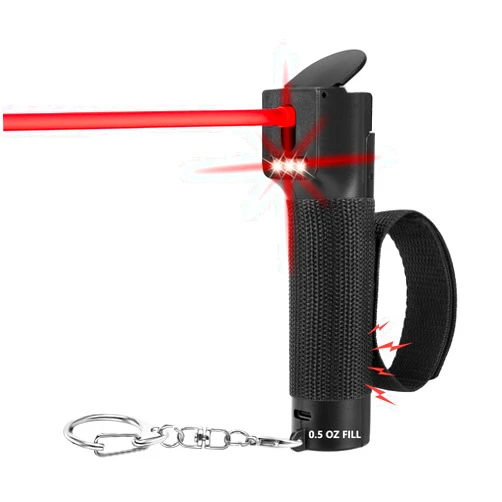 Papasafety 3-in-1 Pepper Spray Self Defence Personal Alarm Set for Women, Max Strength Pepper Gel & Strobe Lights & 130 dB Siren, UV Marking Dye & Flip-top Cap & Adjustable Hand Strap for Runner Jogger