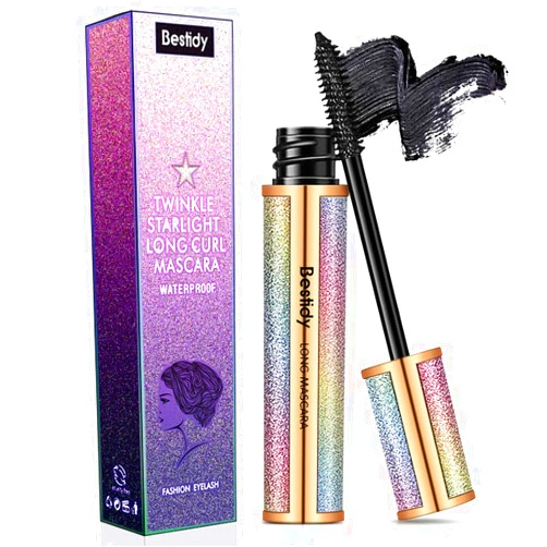 Bestidy 4D Silk Fiber Lash Mascara,Natural Waterproof Smudge-proof Mascara,Thickening Lengthening Mascara No Clumping, No Smudging Lasting All Day
