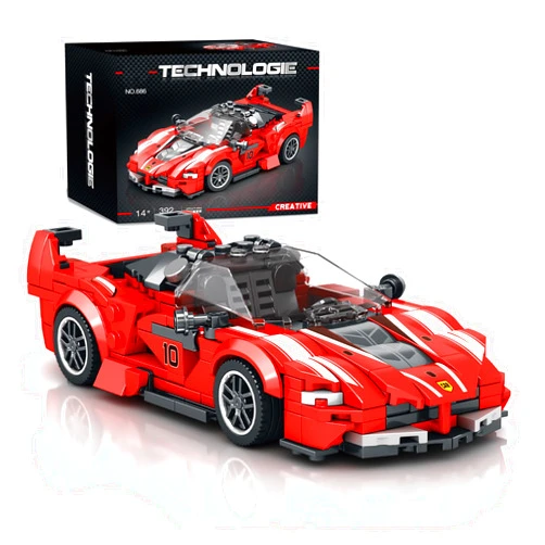NEWABWN FXX-K Sports Car Technique Building Toy Set, MOC Speed Champion Building Blocks Cars for Adults, Teens and Kids (392 PCS)