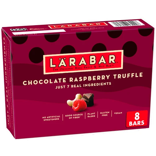 LÄRABAR Larabar Chocolate Raspberry Truffle, Gluten Free Vegan Fruit Nut Bars, 8 ct