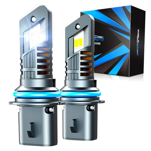 Marsauto 9004 Bulb 2025, M1S 48000LM 9004 Bulbs 6000K, 800% Extremely Bright HB1 Fog Bulbs, No Adapter Required, 1:1 Mini Size with 20000RPM Fan 9004 Fog Light - Pack of 2