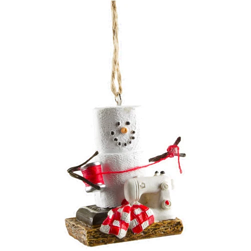 Gnz S'Mores Crafting with Sewing Machine Christmas/Everyday Ornament