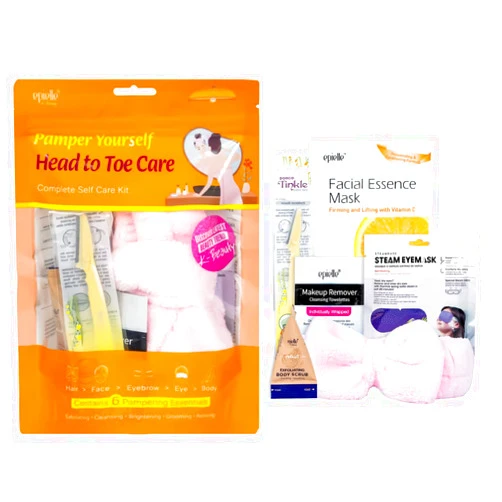 Epielle Pamper Yourself Head-to-Toe Care Kit | 6-Piece Spa Gift Set | Ultimate Full Body Relaxation | Ideal Beauty Gift for Spa Days | Korean Skincare