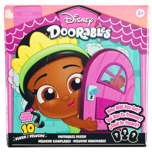 Disney Doorables Puffables 10-inch Plush Princess Stuffed Animal, Aurora, Belle, or Tiana, Collectible Plush, Kids Toys for Ages 3 Up by Just Play