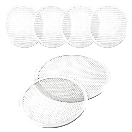 Boao 4 Pieces 10 Inch Seamless Round Pizza Screen Aluminum Mesh Pizza Screen Pizza Mesh Baking Tray for Home Kitchen Restaurant Supplies