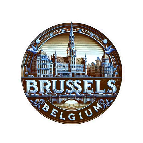 R and R Imports Brussels, Belgium Souvenir Die Cut Flat Magnet 4-Inch