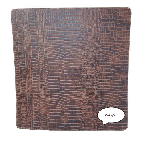 Nikalaz Set of 6 Placemats Made of Recycled Leather (18