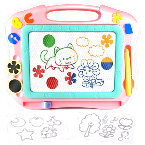FLY2SKY Magnetic Drawing Board Kids Magnet Drawing Board Travel Size Toddler Toys Sketch Writing Colorful Erasable Sketching Pad Holiday Birthday Gifts Girl Boy Educational Learning Toy