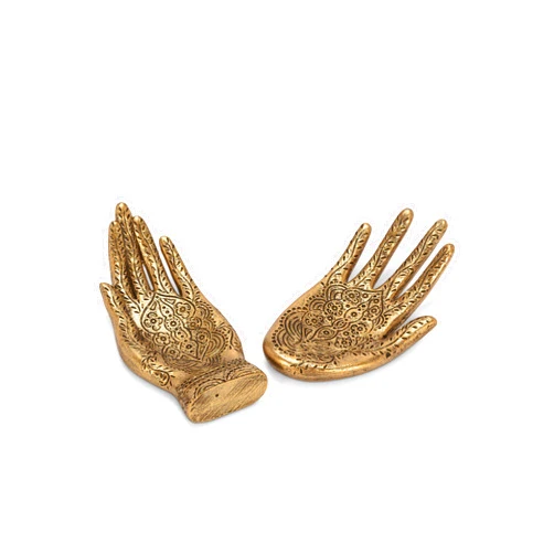 Abbott Collection S/2 Engraved Hand Dish-Gold-6