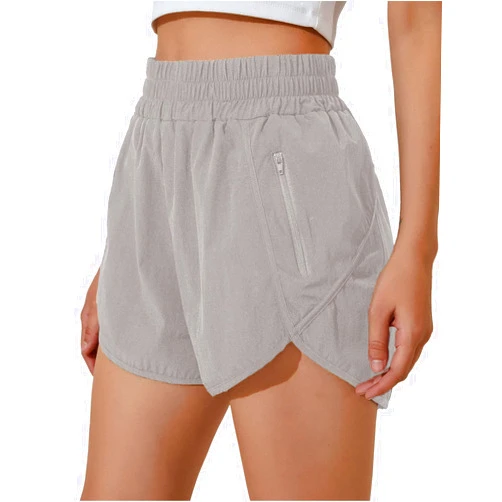 BMJL Women's Running Shorts Elastic High Waisted Shorts Pocket Sporty Workout Shorts Quick Dry Athletic Shorts Pants