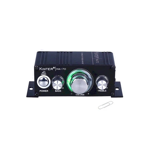 Kinter MA170 12V 2 Channel Mini Digital Audio Power Amplifier for Car or Mp3 Without Power Supply