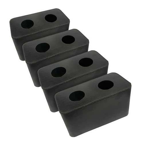 A.A 4 Pack Reinforced Rubber Dock Bumper 6” x 3.25” x 3” inch - Molded Rectangle Buffer for Semi, Truck, Trailer, Flatbed (4 Pack)