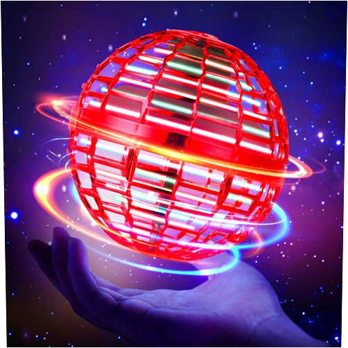 Kidsjoy Flying Orb Ball Hover Ball: 2023 Cool Toys Boys Girls Gifts Floating Boomerang Balls Flying Spinner Mini Drone Fly Birthday Gift Ideas for Teens 6 7 8 9 10 11 12 Year Old Boy Girl(Red)