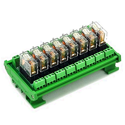 Electronics-Salon DIN Rail Mount AC/DC 24V Control 8 SPDT 16Amp Pluggable Power Relay Module, G2R-1-E
