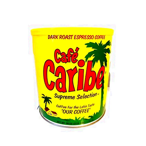 Cafe Caribe Dark Roast Espresso Coffee in 36 Oz Can, Brown