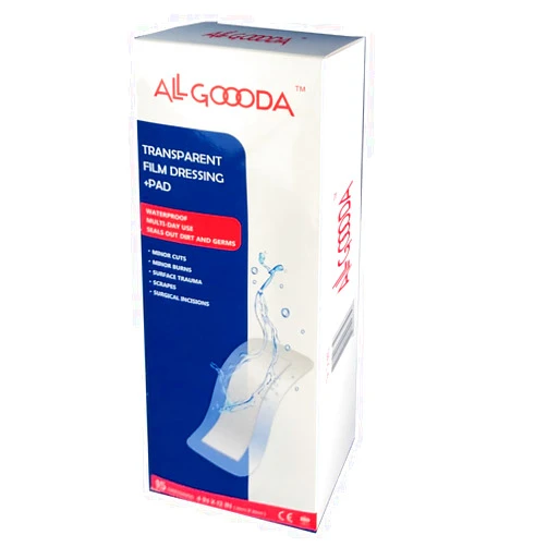 ALL GOOODA Transparent Film Dressing 4”x12” (15 Pack) + Absorbent Pad, Waterproof Bacterial Barrier, IV Adhesive Bandages, Tattoo Aftercare, Wound Care, Post Surgical, Hip, Shoulder, Knee Replacement