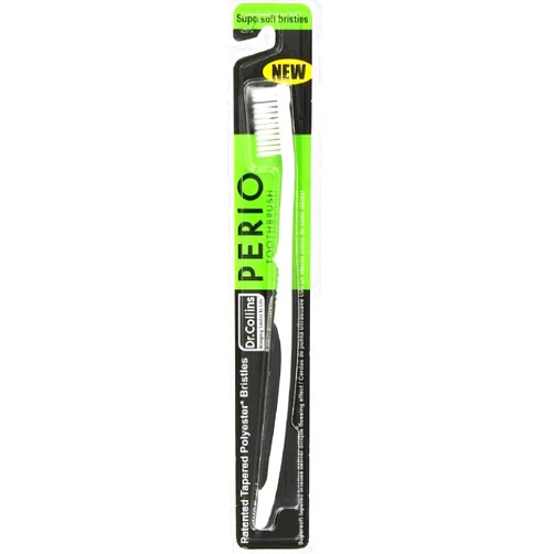 Dr. Collins Perio Toothbrush with Supersoft Bristles Colors May Vary (Pack of 6)