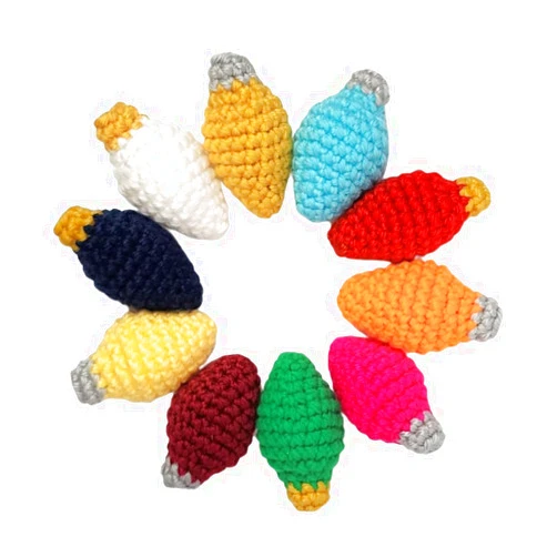 Bruiser McKitty Christmas Bulb Cat Toy, 3-Pack, Cat Toy, Catnip Toy, Crocheted, Interactive Toys for Cats, Cat Kicker Toy, Handmade Cat Toy, 4