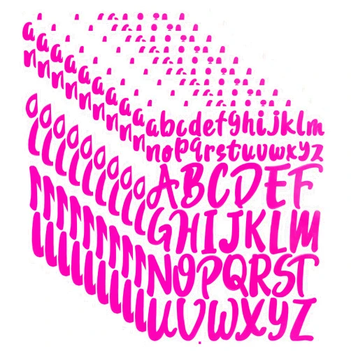 LUTER 520pcs Vinyl Alphabet Stickers, 10 Sheets 1inch 2inch Capital Letter Stickers Practical Self Adhesive Letters Stickers for Crafts Outdoor Signs Poster Mailbox Windows Car (Rose red)