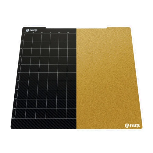 FYSETC Prusa Build Plate MK52 MK3S+ MK4 Spring Steel Surface: Textured PEI - PET-CF Double-Sided Flexible PEI Sheet 253.8x241mm Hot Bed Cover for Filament PLA ABS for MK2 MK2.5 MK3 MK3S 3D Printer