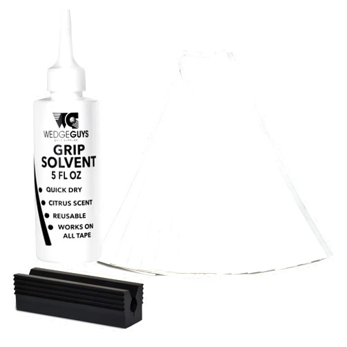 Wedge Guys Golf Grip Kits for Regripping Golf Clubs - Professional Quality - Options Include Hook Blade, 15 or 30 Grip Tape Strips, 5 or 8 oz Grip Solvent & Rubber Vise Clamp