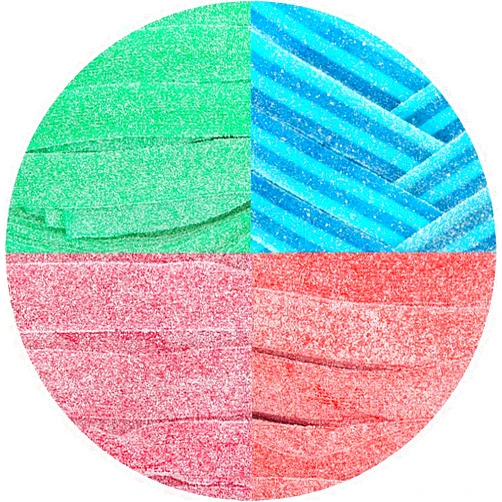Smarty Stop Sour Every Flavor Mixed Gummy Belts Candy 1 Pound (Assorted)