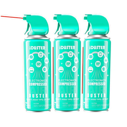 IDuster Compressed Air Duster Cleaner for Keyboard - iDuster Air Cans for Cleaning Dust, Hairs, Crumbs, Scraps for Laptop Computer Jewelry Camera, 3 Packs