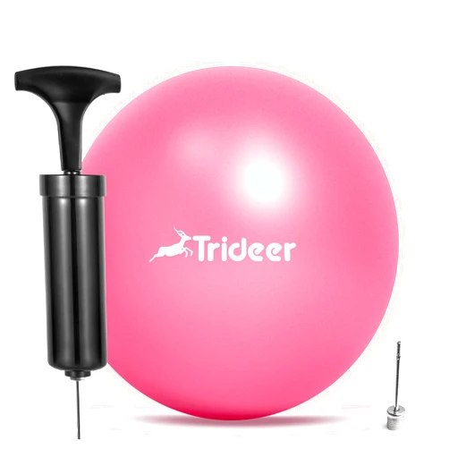 Trideer Pilates Ball 7-8 inch with Pump, Small Pilates Ball, Core Ball, Therapy Ball, Small Exercise Ball for Between Knees, Mini Yoga Ball for Yoga, Barre, Physical Therapy, AB, Core Strength