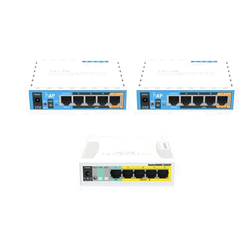 Mikrotik RB260GSP switch 5 Gigabit ports + hAP ac lite AP 802.11ac (2-UNITS)