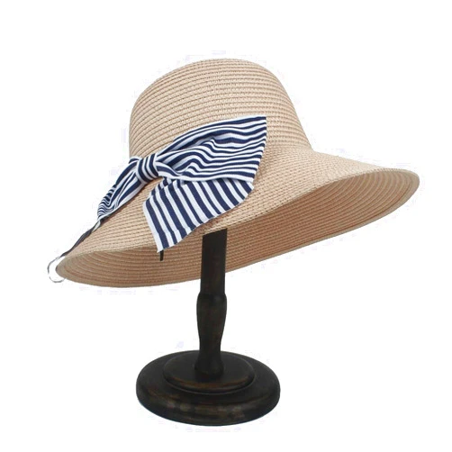 ASDFFG Sun Hat Women's Summer Straw Hat Dome Beach Sun Hat (Color : Pink, Size : 56-58cm)